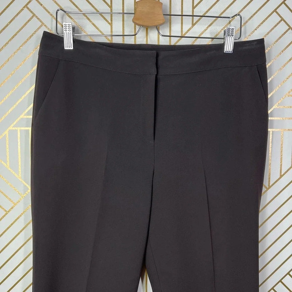 St. John Brown Cropped Ankle Dress Pants Trousers Size US 10 - Picture 7 of 12